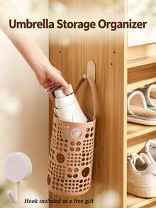 Hanging Storage Basket, Punch-Free Wall Organizer, Foldable Hollow Storage Bag,Punch-Free Hanging Hollow Storage Basket, Foldable Wall Mount Organizer For Kitchen Bathroom - Multicolor - View 4