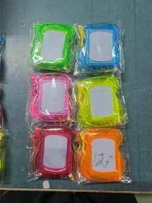 6pcs/12pcs Magnetic Doodle Memo Board, Erasable Mini Drawing Board, Backpack Keychain Memo Notebook, Birthday Halloween Back To School Valentine's Day Wedding Party Gift Bag Filler, Random Color & Style - Multicolor - View 5