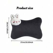 1 buah Bantal Leher Mobil Kelinci Ceri Bordir Manis, Desain Ergonomis, Dapat Digunakan Sepanjang Musim, Aksesori Interior Mobil Wanita - A - View 4
