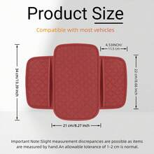 1pc PU Leather Embossed Extended Car Center Console Protector Pad, Car Armrest Cushion, Dual Storage Pockets/No Storage Pockets Optional, Wear-Resistant Anti-Slip All-Season Universal, Easy Installation, 34cmx21cm, Car Interior Accessories - Multicolor - View 2