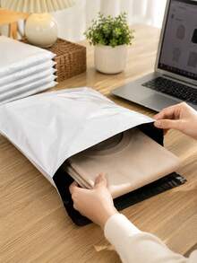 30/100pcs White Plastic Shipping Bags, Waterproof Polyethylene Mailing Bags, Self-Sealing Envelopes For Clothing E-Commerce Packaging - A-White - View 1