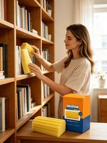 Dust-Removing Sponge/Cleaning Sponge/Blue Square Sponge - Suitable For Furniture, Stove, Tabletop Cleaning And Stain Removal, Lint-Free, Portable And Clean - A - View 2