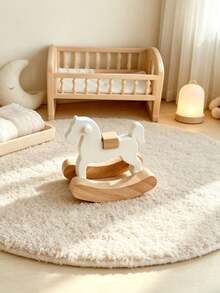 Personalized Wooden Rocking Horse, Mini Nursery Decor, Baby Shower Gift, Baby Growth Keepsakes, Gifts For Newborns - Multicolor - View 5