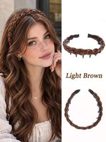 Women's Braided Headband, High-Crowned Headband With Teeth, Non-Slip, Stylish Hair Accessory Suitable For Everyday Wear, Parties, And Dates. - Multicolor - View 8