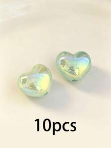 10/20pcs Acrylic Glitter Heart Beads 22mm For DIY Handmade Keychain Phone Chain Pendant Decoration - Fine Glitter Heart - View 6