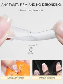 1 chai keo dán móng dung tích lớn 100g, keo gel UV/LED tháo được, keo nối móng giả ngắn - Keo dán móng giả - Xem 5
