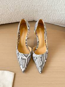 Women's New High Heel Pumps Elegant Fashion Versatile Side Cutout Pointed Toe Sexy Date Commute Wedding Party Single Strap Shoes - White - View 10