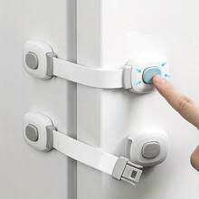 2pcs Safety Locks, Protective Drawer Locks, Anti-Pinch Hand Multi-Function Anti-Opening Lock Buckle, Refrigerator Cabinet Door Lock Buckle+4pcs Transparent Anti-Collision Corner Guards - Lock + Anti-collision Corner - View 6