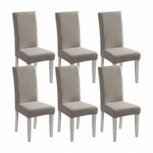 1/2/4/6pcs Jacquard Chair Covers, Decorative Dust-Proof Elastic Full-Coverage Chair Covers, Removable And Washable - Multi-color - View 12
