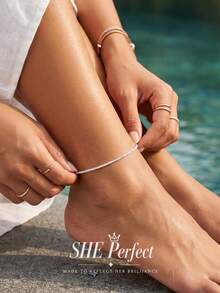 1pc Modern Pear Shaped Anklet For Women Daily Wear Party Birthday Anniversary Jewelry Gift - Style 1 - View 2