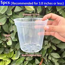Orchid Seedling Round Pot, Transparent Orchid Container, Round Pot, Phalaenopsis Transparent Plastic Pot, Green Plant Pot, Dendrobium, Phalaenopsis, Rose Cutting Planting Experimental Pot - A - View 10