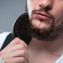 Men's Wavy Medium Stiff Bristle Brush With ABS Handle - Scalp Massage Comb Suitable For All Hair Types, Normal Hair - Multicolor - View 3