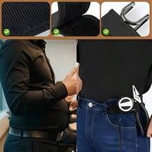 1/2/4 cái móc thắt lưng không khóa, dây thắt lưng co giãn không khóa, cho thiết bị chiến thuật mang theo hàng ngày, hệ thống khóa thắt lưng tàng hình điều chỉnh được, gắn vào đai quần - Khóa bằng thép không gỉ - Xem 12