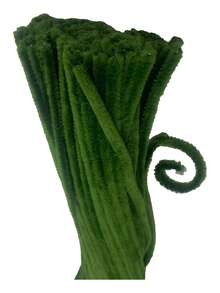 100 Chenille - Limpia Pipas Normal -manualidades = Full - 10 VERDE MUSGO - Ver 1
