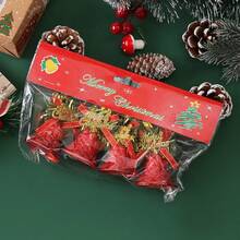 2PCS Christmas Bell Hanging Ornament Set, Gold, Red, Silver Christmas Bells With Red Bow Ribbon, Christmas Tree Holiday Party Hanging Decoration Pack Christmas Gift-Birthday Gift-Perfect Gift-Holiday Gift-Small Gift - Multiple Styles - View 5