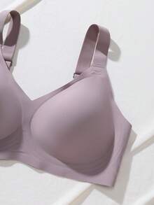 2pcs Jelly Glue Wireless Plus Size Bra With Adjustable Wide Strap, Seamless Back Closure With 4-Row Hooks For Enhanced Support And Cup Stability, Suitable For Commuting, Daily Wear, Home, Sports And Multiple Occasions, Plus Size Women's Bra - Multicolor - View 4