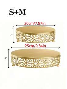 1 Set Elegant Metal Cake Stand, Suitable For Weddings, Parties And Birthday Parties, Can Be Used To Display Desserts, Candies, Cupcakes And Pastry Trays - Multicolor - View 14