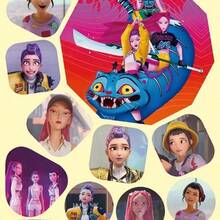 Hasbro 12pcs K-POP Witch Hunter Girl Group & Saga Boy Band Sticker Set, DIY Adhesive Stickers - Random - View 7