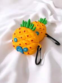 1pc Cartoon Anime Pineapple Restaurant Style Apple Wireless Bluetooth Pro Earphone Case Soft Silicone Anti-Drop Protective Cover Compatible With AirPods 4th Gen / Pro 3/1/2 / 3rd Gen / Pro 2 Unisex - Multicolor - View 4