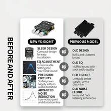 New YS-502MT Channel Amplifier Module, Equipped With 5.1 Chip, 50W X2 Stereo Power Amplifier Board, Suitable For Theater, Audio, TV Sound Systems, Speakers, Low Voltage Operation - Amplifier - View 4