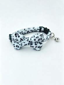 Leopard Print Pet Collar, Suitable For Small Dogs And Cats, Decorated With Bowknot, With Adjustable Strap And Quick-Release Buckle, Cute And Fashionable, Unisex For Pets - Multicolor - View 12