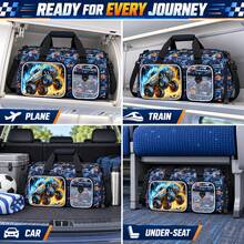 Kids Duffle Bag Boys Travel Gym Bag Large Capacity Overnight Weekender Sleepover Sports Bag Halloween Christmas Gift With Multiple Pockets - one-size - View 6
