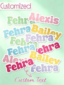 Customized Name Stickers, Multi-Purpose Self-Adhesive Labels, Suitable For Decorating Water Bottles And Gift Boxes - Multicolor - View 5
