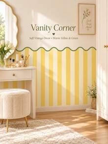 SUPSTICKER Wavy Striped Self-Adhesive Wallpaper, Removable Wall Decor, Suitable For Bedroom, Living Room, Entryway And Home - Stripe - View 8