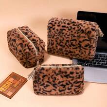 Leopard Print Makeup Bag, Large Capacity Storage Bag, Fashion Toiletry Bag, Convenient Travel Makeup Bag - Toiletry Bag - View 9