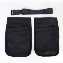 1 PC Celemek Pinggang Hitam Polos 2 Kantong, Tas Alat Pinggang Kerja Jalanan dari Poliester Tahan Air dengan Gesper Lepas Cepat, Kantong Kancing Logam & Sabuk yang Dapat Disesuaikan, Celemek Kerja Penyimpanan Multifungsi untuk Tukang Cukur, Toko Bunga, Berkebun, Salon, Penggunaan Harian Sepanjang Musim - MultiWarna - View 10