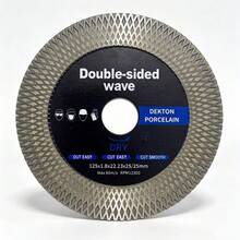 Diamond Saw Blade, Mesh Wave Saw Blade, Grinding And Cutting Disc, Suitable For: Grinding And Cutting Of Vitrified Tiles/Ceramics/Tiles, Specification: 125mm, Suitable For Marble Processing Machine/Polishing Machine - A - View 9