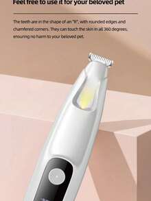 Electric Dog Paw Trimmer, Paw Clipper For Dogs, Rechargeable Pet Shaver With LED Light, Low-Noise Pet Hair Clipper, Suitable For Paws, Eyes, Ears, Face, And Butt - View 4