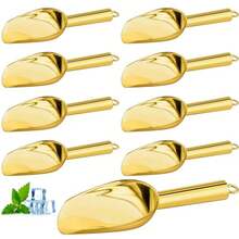 1pc Metal Ice Scoop, Suitable For Ice Maker, Kitchen Freezer, Wedding Party, Pet Food, Candy Spoon, Beach Shovel (Gold) - Multicolor - View 9