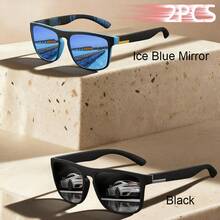 2PCS Fashion Classic Square Glasses Multi Color Combination Unisex Style, Suitable For Fishing, Travel, Vacation, And Summer Beach Use, Daily Wear - 2PCSF733-5 - View 16