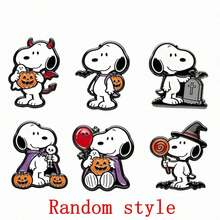 1pc 2026 New Snoopy Halloween Pumpkin Brooch, Fun Casual Accessory Suitable For Clothing, Pencil Case Decoration, Small And Unique, Surprise Gift For Friends And Family (Random Style) - Multicolor - View 7