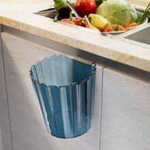 1pc Wall-Mounted Trash Can, 16 * 16.5cm Transparent Plastic Hanging Garbage Bin, Space-Saving Waste Container With Hook Design For Kitchen Cabinet, Bedroom, Office, Bathroom & Home Use - Multicolor - View 13