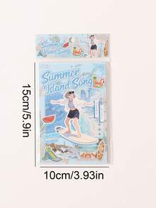 20pcs/Book Of Stickers With Four-Season Landscapes And Character Designs, Creative DIY Decoration Material For Planners And Diaries, Available In 4 Colors, Can Be Given As Christmas Gifts To Friends - Single Piece - View 2