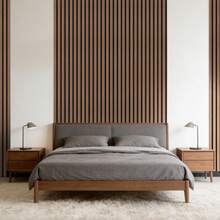 1 Roll Flexible Wood Lattice Acoustic Panel, Vertical Sound-Insulating Wood Slat Wall Decor, Suitable For Home Interior - WJG-567 - View 6
