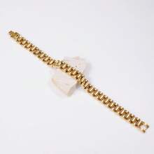 1pc 10mm Stainless Steel Metal Watch Band, 18K Gold Plated, Unisex - 10mm - View 6