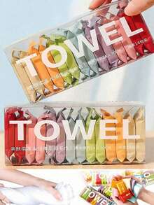 140/56/28/3pcs/Set Disposable Compressed Towels: Portable "Magic" Compressed Cleaning Wipes, Individually Wrapped, Soft & Hygienic, Non-Woven Travel Towel Sheets, Suitable For Camping, Hiking, Traveling, Fitness And Daily Use - Multiple Styles - View 11