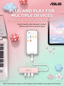 ASUS HA402 USB 分線器，USB 擴充塢轉換器，USB 2.0，小巧便攜，高性能晶片，即插即用，適用於桌上型電腦、筆記型電腦 - 查看 7