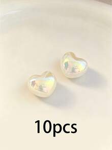 10/20pcs Acrylic Glitter Heart Beads 22mm For DIY Handmade Keychain Phone Chain Pendant Decoration - Fine Glitter Heart - View 7