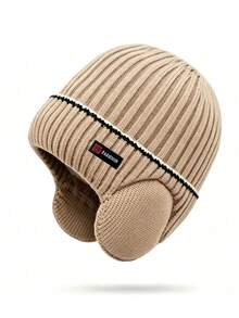 1 pc Topi Rajut Pelindung Telinga Berlapisan Termal Musim Gugur/Dingin, Beanie Wol Hangat Unisex untuk Pemakaian Harian di Luar Ruangan, Perjalanan dan Bersepeda - MultiWarna - View 11