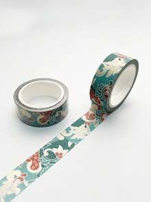 2 Rolls Geometric Striped Pattern Washi Tape Set - Exquisite Creative Foil Stamping Craft, Creative Fine Striped Tape Rolls, Suitable For Diary Decoration, Scrapbooking And Handicrafts, Ideal Choice For Unique Gift Wrapping And Party Decoration, Perfect For Back To School Season - Multi-color - View 5