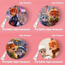 1pc Disney [One-Click Retraction] 2.0m Tape Measure, Zootopia 2 Nick & Judy Body Measurement Soft Leather Measuring Tape Ruler Home Use Three-Circumference Measuring Tape Ins - Multi-color - View 1