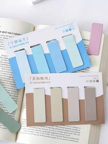 Mordant Tone Magnetic Bookmarks, Soft Magnetic Page Clips, Solid Color Block Design Reading Markers, 4 Styles Stationery Suitable For Students And Book Lovers - Morandi Colors - View 11