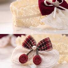 2/8pcs Cute Red Bow Collars For Dogs And Cats, Christmas Holiday Love Pet Collars, Teddy Marzis York Summer Small And Medium-Sized Dog And Cat Photo Accessories - Multicolor - View 6