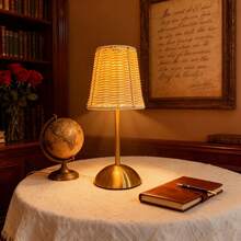 Exclusive New Table Lamp, Handmade, Brand New Woven Table Lamp, Touch Switch, 3-Color Adjustable | Supports USB Charging - Multi-color - View 5