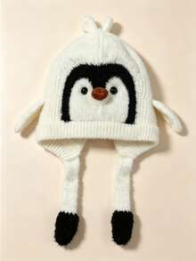 Squeaky Cute Penguin Plush Hat For Boys And Girls, Ear-Protective Lei Feng Hat, Children's Winter Cap - Multicolor - View 9