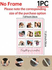1pc Best Friend Print Personalised Print Quote Customized Wall Art, Birthday Gift For Her, Gift For Friend Custom Poster, Bestie Gifts, Valentines Keepsake Ictures Custom Photo, Customizable Things, Bedroom Decor For Adults, Optional Frame. - Multicolor - View 16